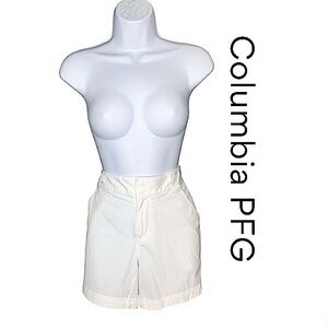 Columbia PFG White Coral Point III Nylon Fishing Athletic Shorts Size 8 LIKE NEW